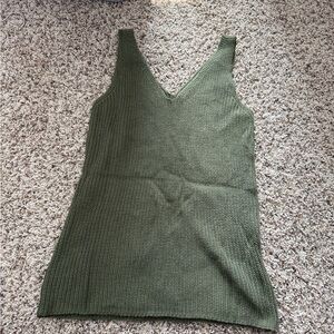 Olive Green Knit Women's Top
